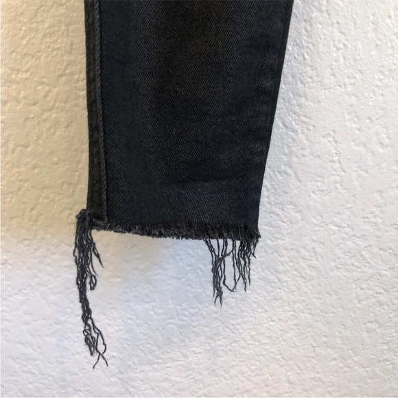 Free People We The Free Stella Raw Hem Coated Skinny Jean Size 27 Black Women's - Picture 8 of 8